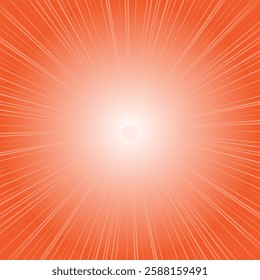 Abstract Editable light effect background. Sunlight retro horizontal background. Red Gradient Comic Stripes Background. Burst background. EPS Vector illustration