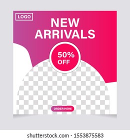 abstract Editable modern Social Media banner Template. Anyone can use This Design Easily. Promotion web banner for social media. Elegant sale and discount promo