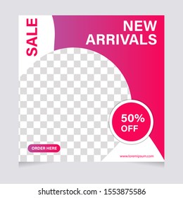 abstract Editable modern Social Media banner Template. Anyone can use This Design Easily. Promotion web banner for social media. Elegant sale and discount promo