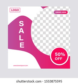 abstract Editable modern Social Media banner Template. Anyone can use This Design Easily. Promotion web banner for social media. Elegant sale and discount promo