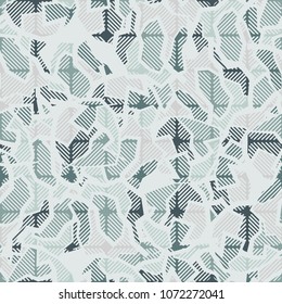 Abstract editable pattern. Color chaotic spots covered with a grid. Fashionable camouflage. Designer texture.