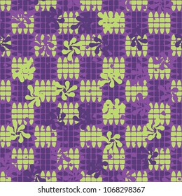 Abstract editable pattern. Three-color texture. Seamless background.