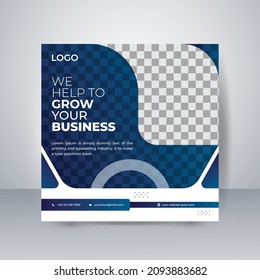 Resumen de diseño de publicaciones editable para la plantilla de banner web de medios sociales. Diseño creativo de póster de volante cuadrado minimalista. ilustración vectorial