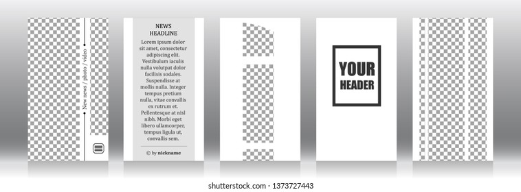 Abstract editable template for mobile applications, stories, streaming.