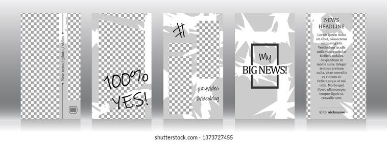 Abstract editable template for mobile applications, stories, streaming.