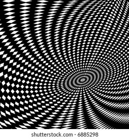 Abstract editable vector background of distorted squares