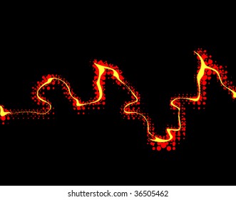 Abstract editable vector background of a hot stripe