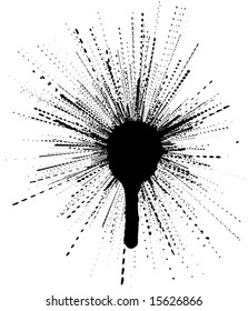 Resumen de la ilustración vectorial editable de un splash de tinta