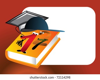 abstract education background with note book, graduation cap