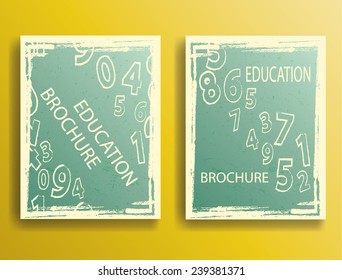 Abstract Education Brochure like School Board. Vector Design.