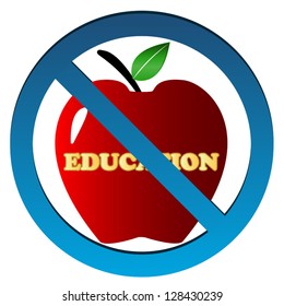 Abstract education icon on a white background