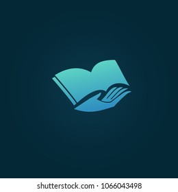 Abstract education logo icon vector design. College, school, university vector logo. Vector illustration, Graphic Design Editable Design. Man with a book web icon.