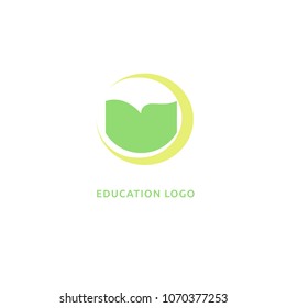 Abstract education logo icon vector design. College, school, university vector logo. Vector illustration, Graphic Design Editable Design. Man with a book web icon.