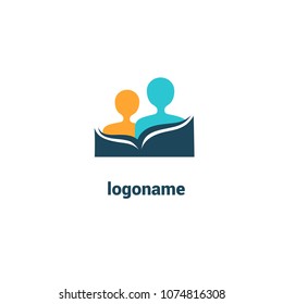 Abstract education logo icon vector design. College, school, university vector logo. Vector illustration, Graphic Design Editable Design. Man with a book web icon.