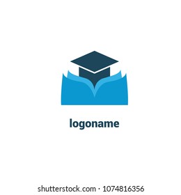 Abstract education logo icon vector design. College, school, university vector logo. Vector illustration, Graphic Design Editable Design. Man with a book web icon.