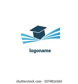 Abstract education logo icon vector design. College, school, university vector logo. Vector illustration, Graphic Design Editable Design. Man with a book web icon.