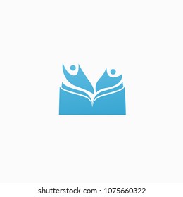 Abstract education logo icon vector design. College, school, university vector logo. Vector illustration, Graphic Design Editable Design. Man with a book web icon.