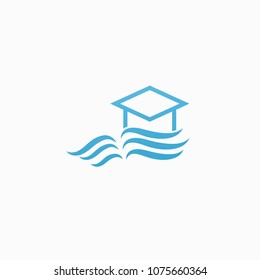 Abstract education logo icon vector design. College, school, university vector logo. Vector illustration, Graphic Design Editable Design. Man with a book web icon.