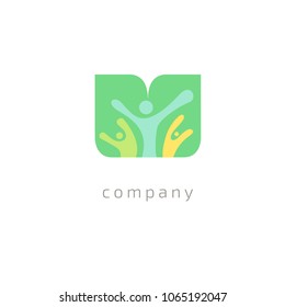 Abstract education logo vector design. College, school, university vector logo. Vector illustration, Graphic Design Editable Design. Man with a book web icon.