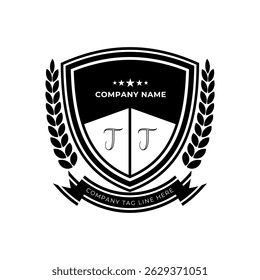 Abstract education style T letter with shield logo design.Education concept logo design