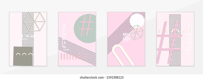 Abstract educational background. Top view of teacher table with paper cut geometric shapes, paper sheets. Elementary school art and craft lesson. Pastel colors. Flat lay vector craft paper style.