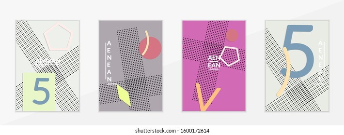 Abstract educational background. Top view of teacher table with paper cut geometric shapes, paper sheets. Elementary school art and craft lesson. Pastel colors. Flat lay vector craft paper style.