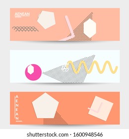 Abstract educational background. Top view of teacher table with paper cut geometric shapes, paper sheets. Elementary school art and craft lesson. Pastel colors. Flat lay vector craft paper style.