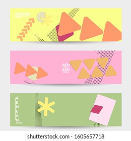 Abstract educational background. Top view of teacher table with paper cut geometric shapes, paper sheets. Elementary school art and craft lesson. Pastel colors. Flat lay vector craft paper style.