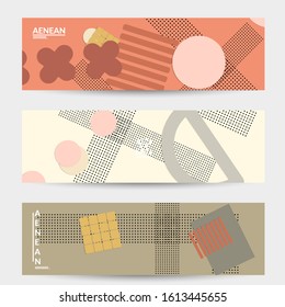 Abstract educational background. Top view of teacher table with paper cut geometric shapes, paper sheets. Elementary school art and craft lesson. Pastel colors. Flat lay vector craft paper style.