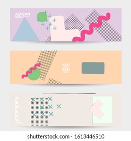 Abstract educational background. Top view of teacher table with paper cut geometric shapes, paper sheets. Elementary school art and craft lesson. Pastel colors. Flat lay vector craft paper style.