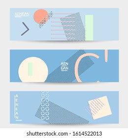 Abstract educational background. Top view of teacher table with paper cut geometric shapes, paper sheets. Elementary school art and craft lesson. Pastel colors. Flat lay vector craft paper style.