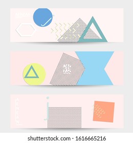 Abstract educational background. Top view of teacher table with paper cut geometric shapes, paper sheets. Elementary school art and craft lesson. Pastel colors. Flat lay vector craft paper style.