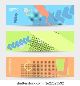 Abstract educational background. Top view of teacher table with paper cut geometric shapes, paper sheets. Elementary school art and craft lesson. Pastel colors. Flat lay vector craft paper style.