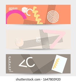Abstract educational background. Top view of teacher table with paper cut geometric shapes, paper sheets. Elementary school art and craft lesson. Pastel colors. Flat lay vector craft paper style.