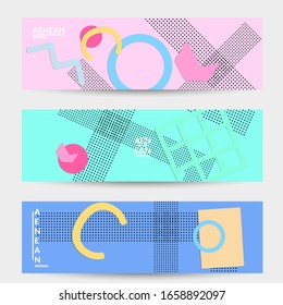 Abstract educational background. Top view of teacher table with paper cut geometric shapes, paper sheets. Elementary school art and craft lesson. Pastel colors. Flat lay vector craft paper style.