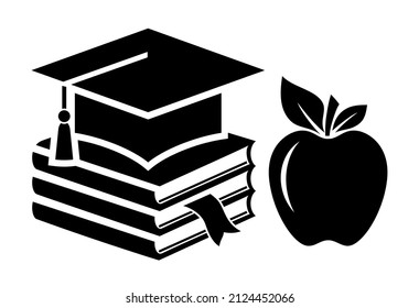 Abstract educational vector symbol isolated on white background