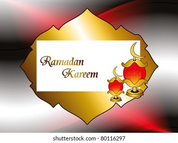 abstract effect background with ramazan lantern
