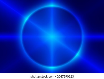 abstract effect design circle blue color tone neon style for background pattern