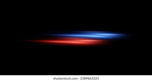 Abstract effect of high speed light speed movement, light lines.