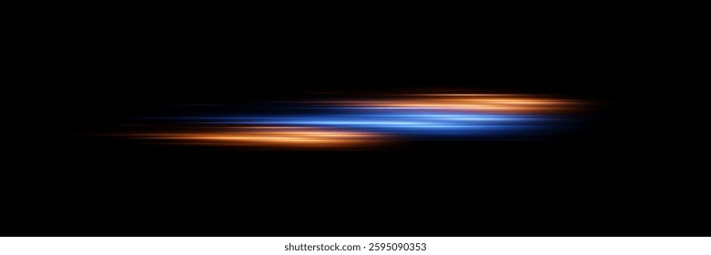 Abstract effect of high speed light speed movement, light lines.