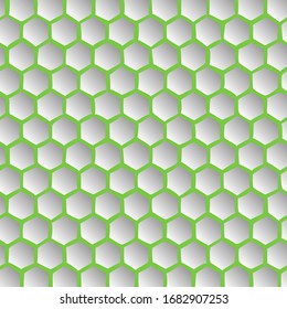 Abstract effect honey comb green background