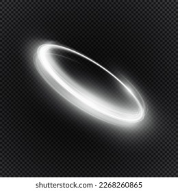 Abstract effect of motion at the speed of light. Brilliant wavy track. Vector effect of swirling paths of light energy for web design. Vector