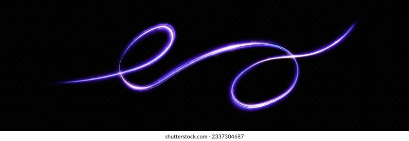 Efecto abstracto del movimiento con la velocidad de la luz. Efecto de resplandor espiral azul. Línea brillante mágica. Neon. Antecedentes.