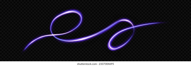 Efecto abstracto del movimiento con la velocidad de la luz. Efecto de resplandor espiral azul. Línea brillante mágica. Neon. Antecedentes.