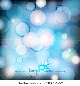 Abstract effect on the blurred background. vector composition with dappled light and color. Can be used as background for your design. blue color