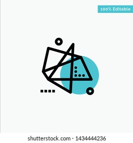 Abstract, Effects, Graphics, Motion, Special turquoise highlight circle point Vector icon