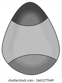 Huevo abstracto en tonos grises. Dibujo, vector en formato de pasos 8