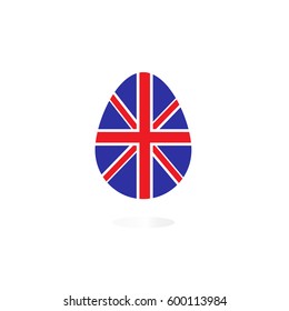 Abstract egg logo icon design template elements/Easter/ England/Flag