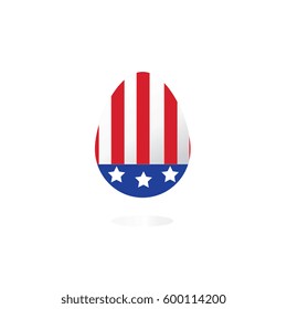 Abstract egg logo icon design template elements/Easter/USA/Flag