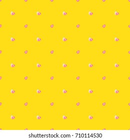 Abstract egg Seamless pattern modern design on Yellow  background, vector illustration